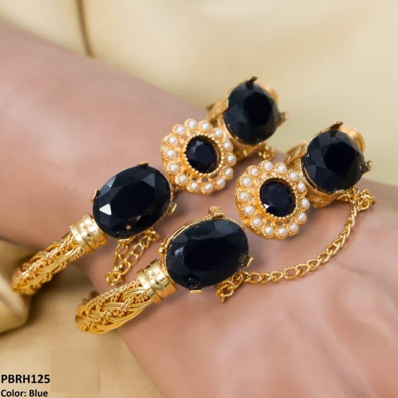 PBRH125 MZM Flower/Bezza Hand Bangles Pair