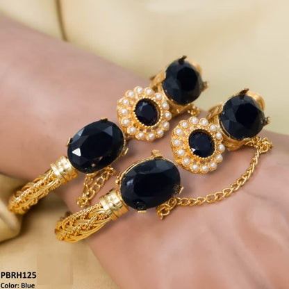 PBRH125 MZM Flower/Bezza Hand Bangles Pair