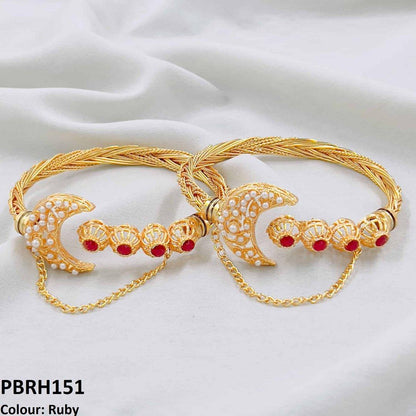 PBRH151 MZM Pearl Moon Bracelet Adjustable