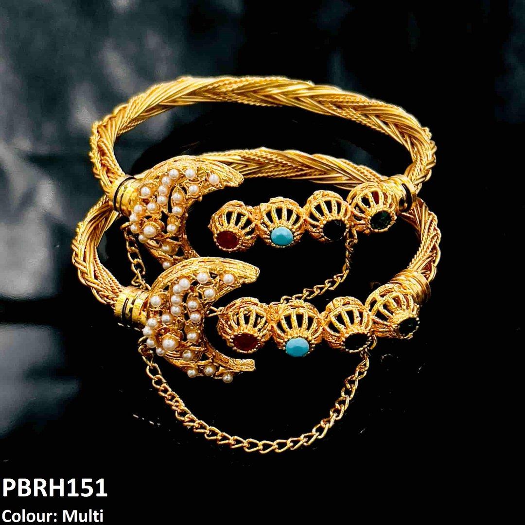 PBRH151 MZM Pearl Moon Bracelet Adjustable