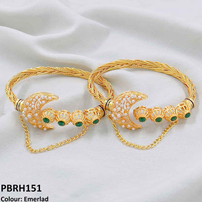 PBRH151 MZM Pearl Moon Bracelet Adjustable