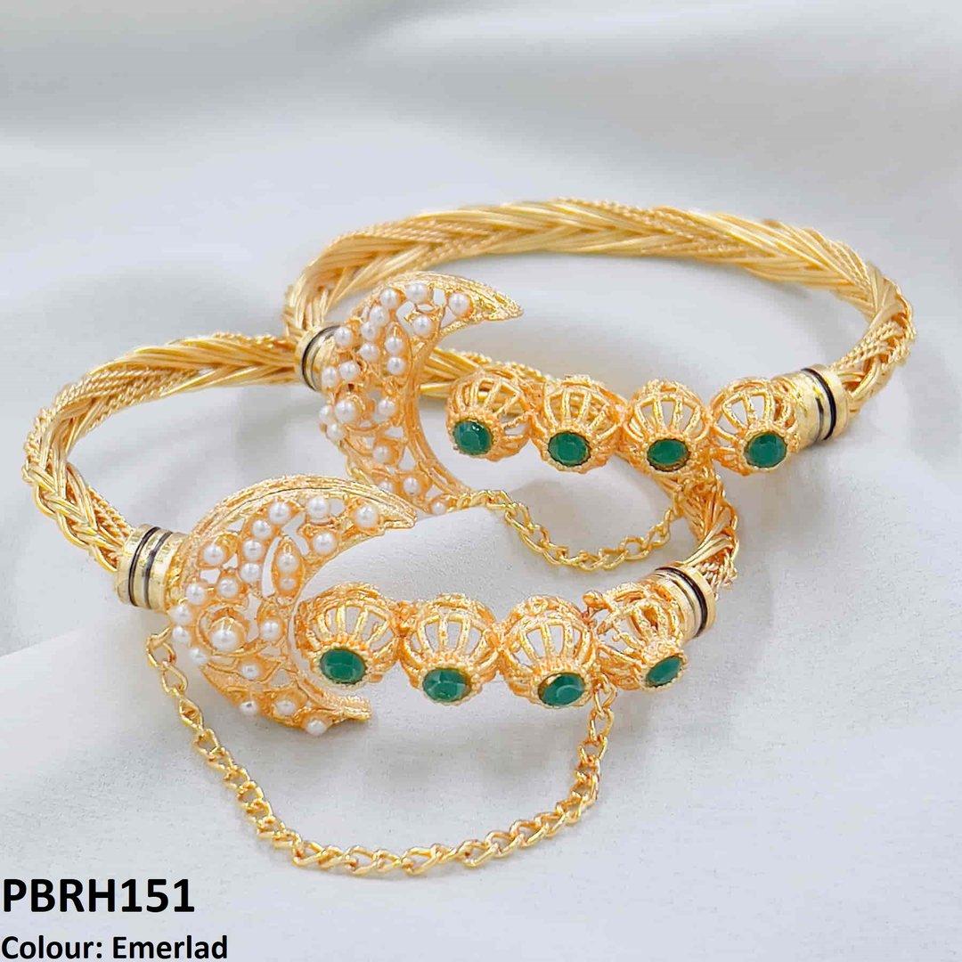PBRH151 MZM Pearl Moon Bracelet Adjustable