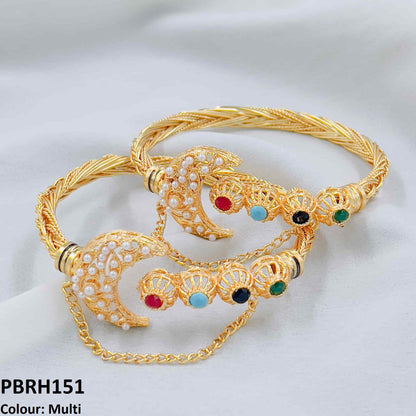 PBRH151 MZM Pearl Moon Bracelet Adjustable