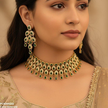 PCKH00222 FRN Marquise Tear Choker Set - PCKH