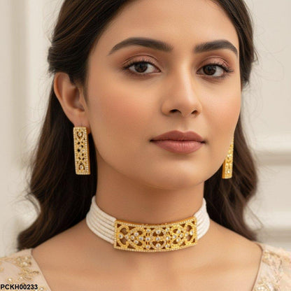 PCKH00233 FRN Heart Shaped  Choker Set - PCKH