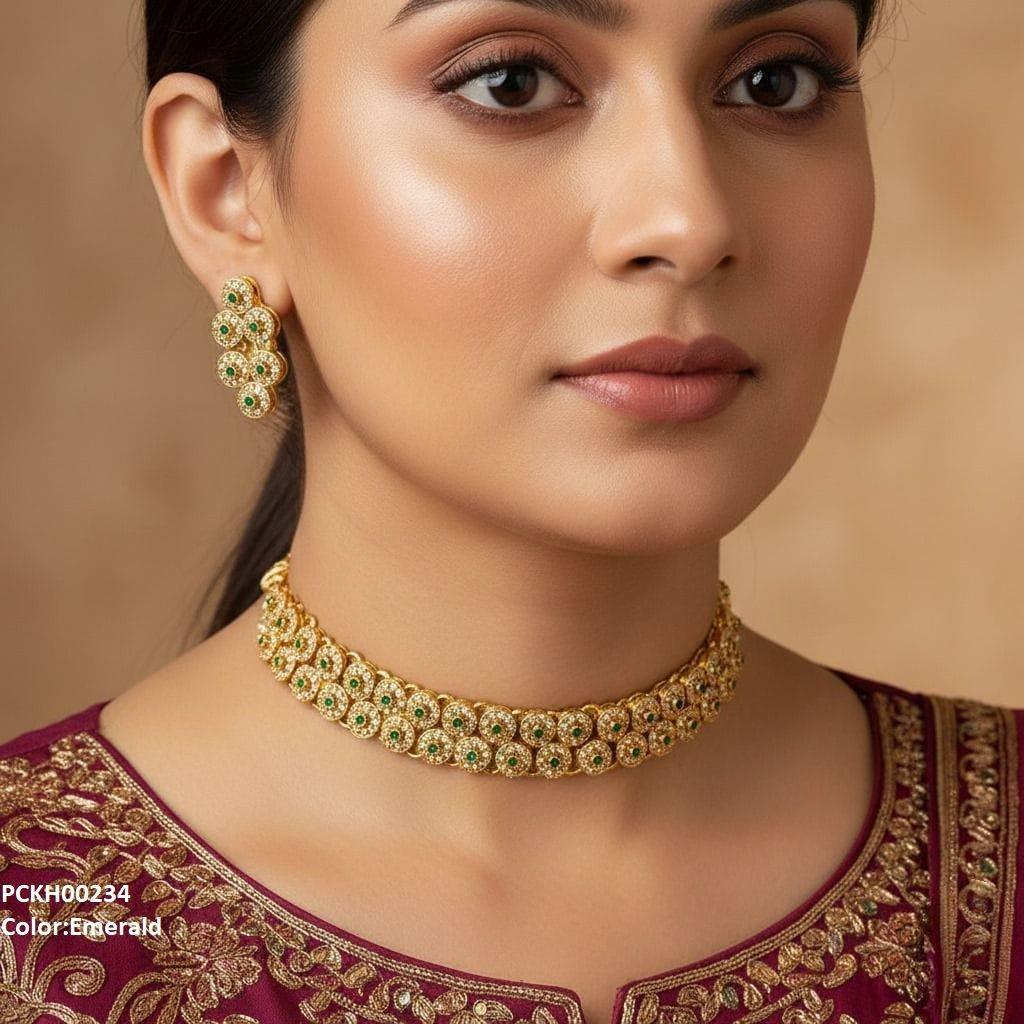 PCKH00234 FRN Flower Chokar set - PCKH