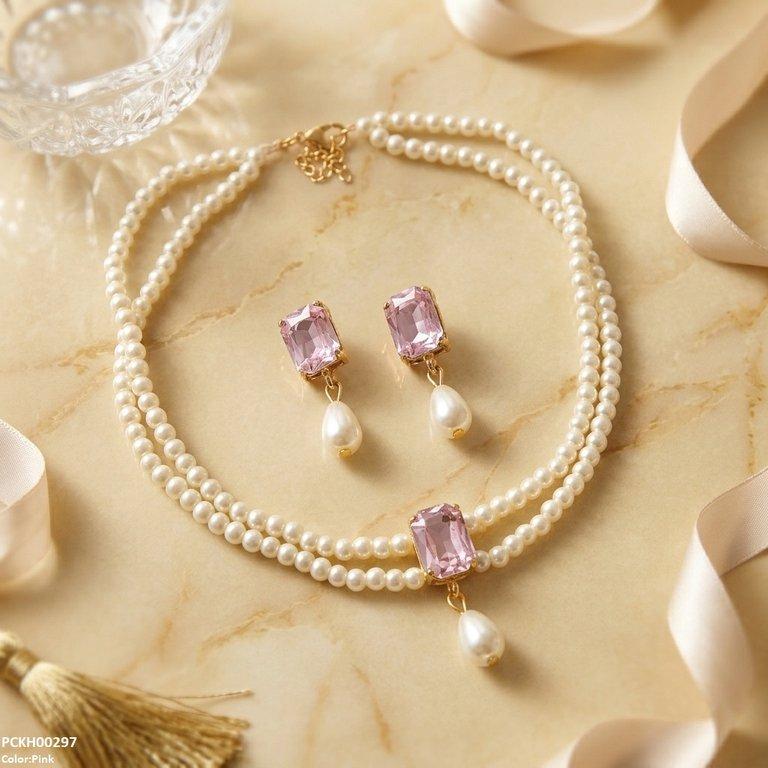 PCKH00297 ABD  Rectangle  Choker Set - PCKH