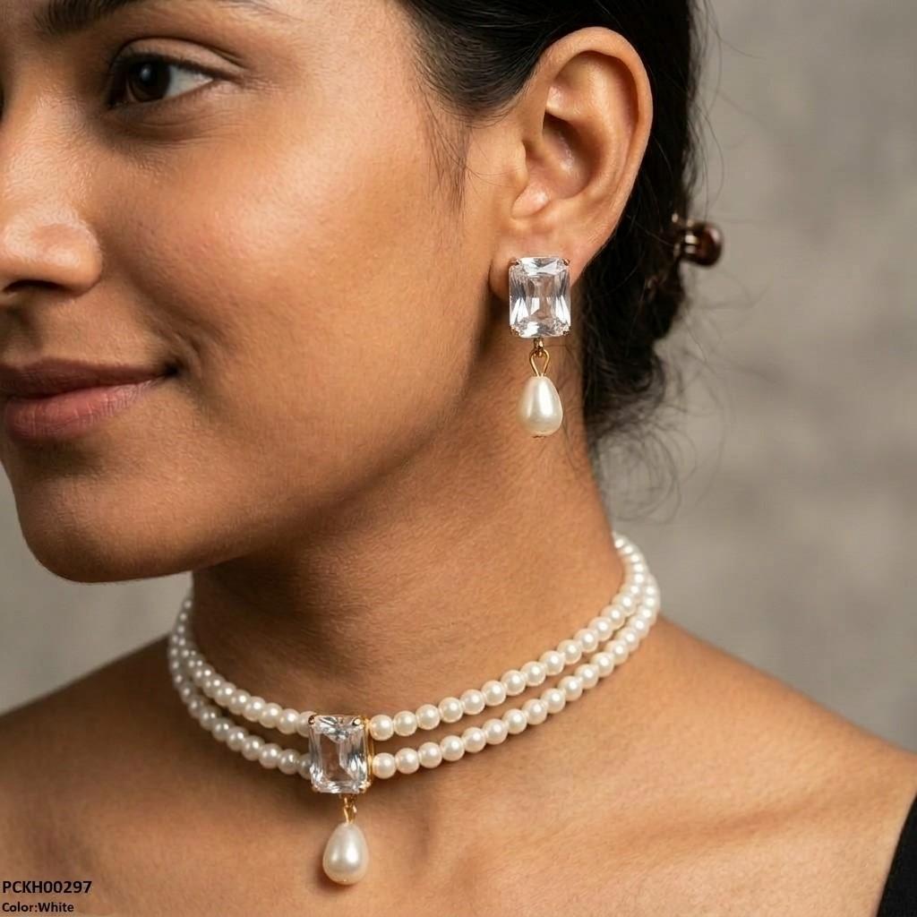 PCKH00297 ABD  Rectangle  Choker Set - PCKH