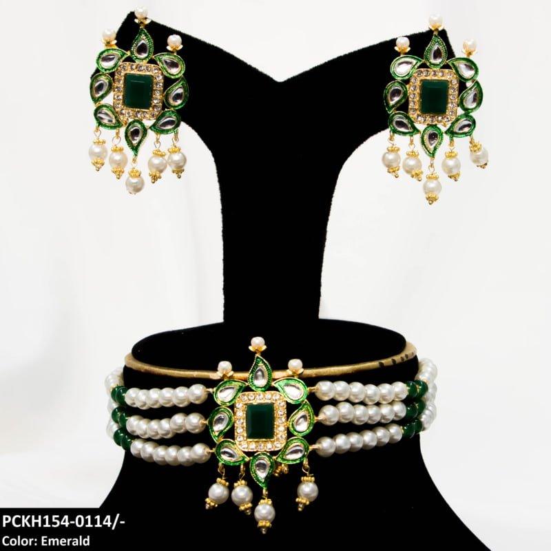 PCKH154 SDQ Chorsi/Saru Pearl Chokar Set