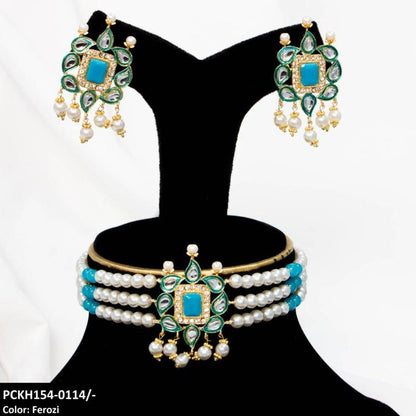 PCKH154 SDQ Chorsi/Saru Pearl Chokar Set