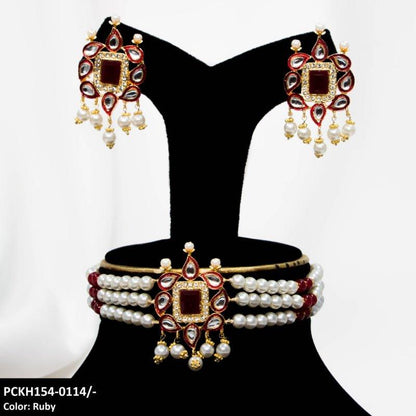 PCKH154 SDQ Chorsi/Saru Pearl Chokar Set