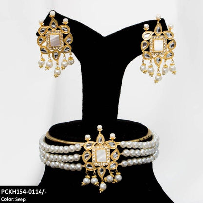 PCKH154 SDQ Chorsi/Saru Pearl Chokar Set