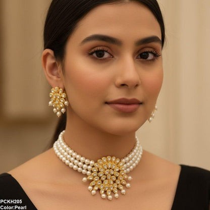 PCKH205 FRN Tear Pearl Choker Set