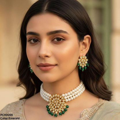 PCKH205 FRN Tear Pearl Choker Set