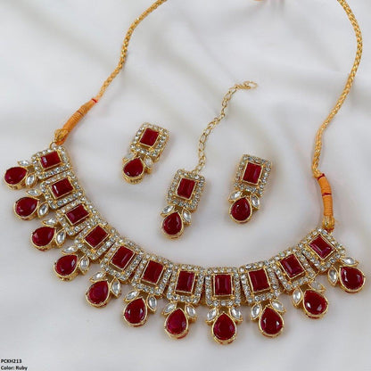 PCKH213 SDQ Pear Rectangle Choker Set