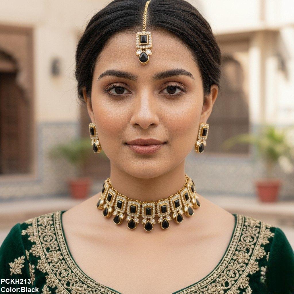 PCKH213 SDQ Pear Rectangle Choker Set