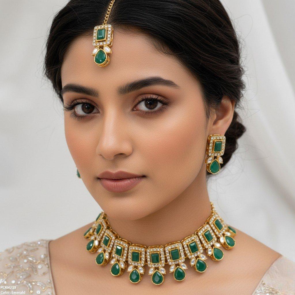 PCKH213 SDQ Pear Rectangle Choker Set