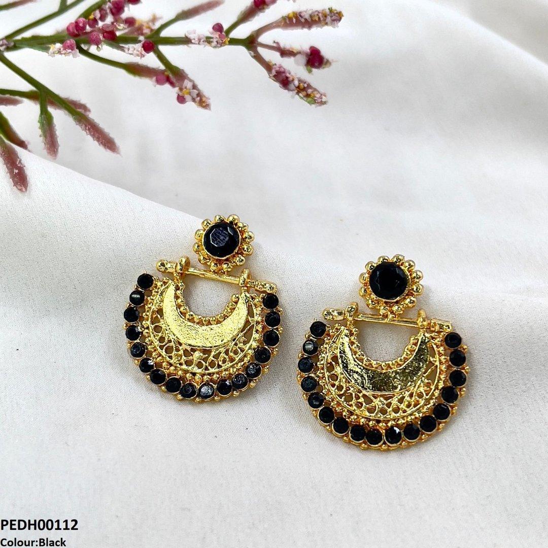 PEDH00112 SDQ Half Moon Drop Earrings - PEDH