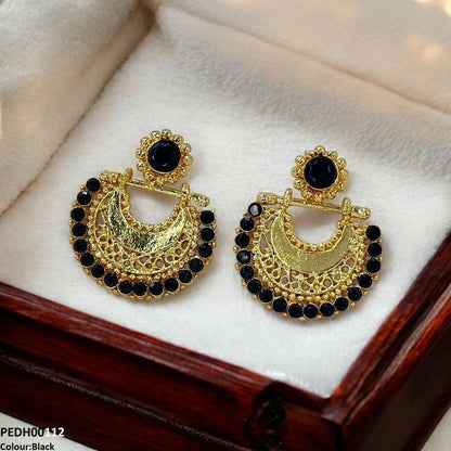 PEDH00112 SDQ Half Moon Drop Earrings - PEDH