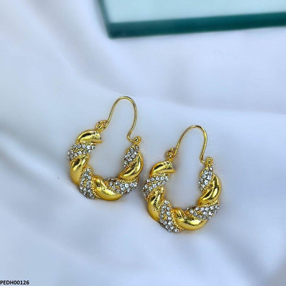 PEDH00126 MZM Twisted Drop Earrings - PEDH