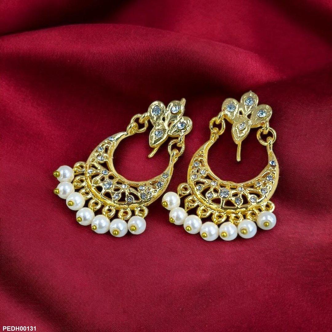 PEDH00131 MZM Moon Drop Earrings - PEDH