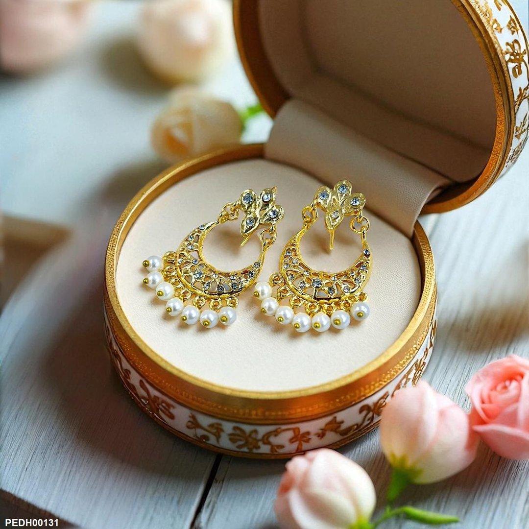 PEDH00131 MZM Moon Drop Earrings - PEDH