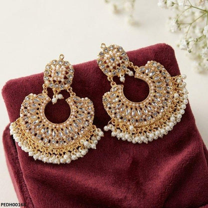 PEDH00168 MZM Round Pearl Drop Earring - PEDH