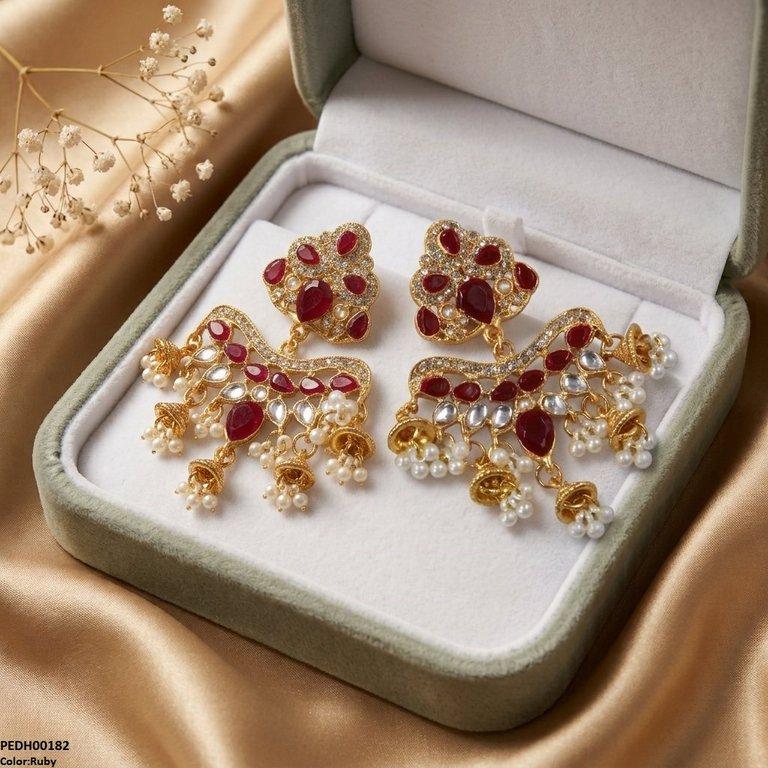 PEDH00182 FRN Tear Pearl Drop Earrings - PEDH