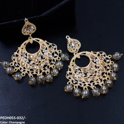 PEDH055 FRN Saru Layered Drop Earrings Pair
