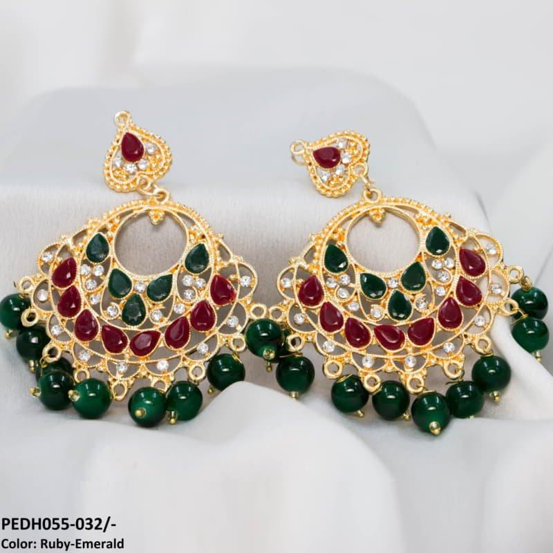 PEDH055 FRN Saru Layered Drop Earrings Pair