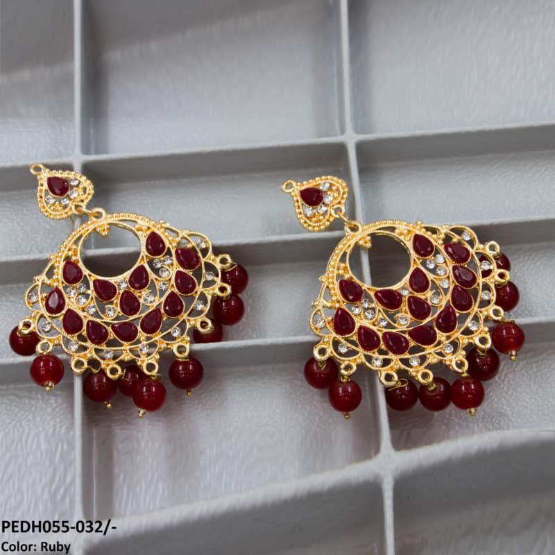 PEDH055 FRN Saru Layered Drop Earrings Pair