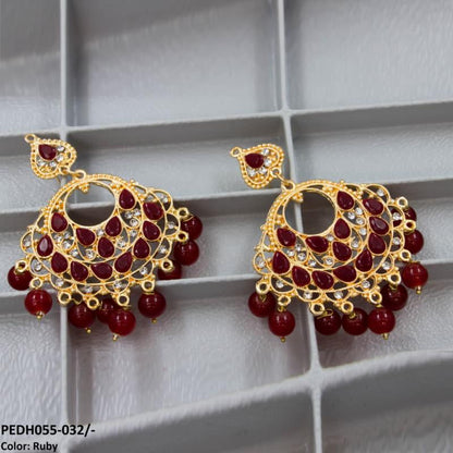 PEDH055 FRN Saru Layered Drop Earrings Pair