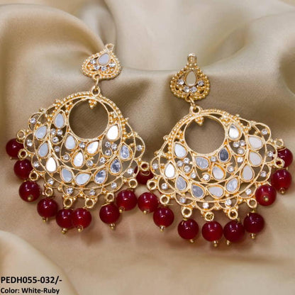 PEDH055 FRN Saru Layered Drop Earrings Pair