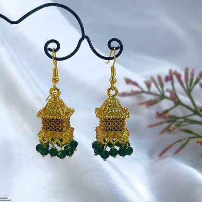 PEJH00028 FRN Traditional Square Jhumki - PEJH