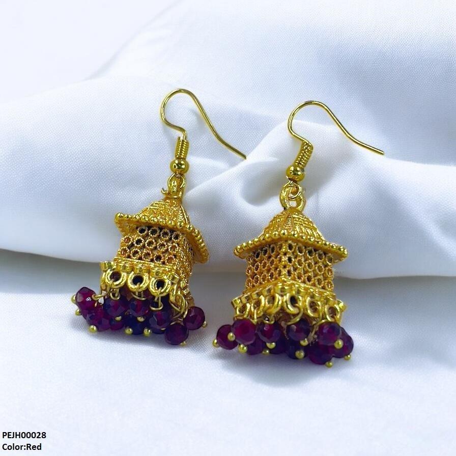 PEJH00028 FRN Traditional Square Jhumki - PEJH