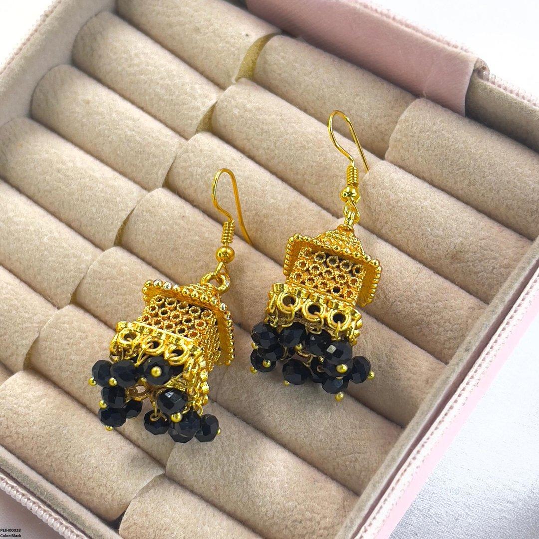 PEJH00028 FRN Traditional Square Jhumki - PEJH