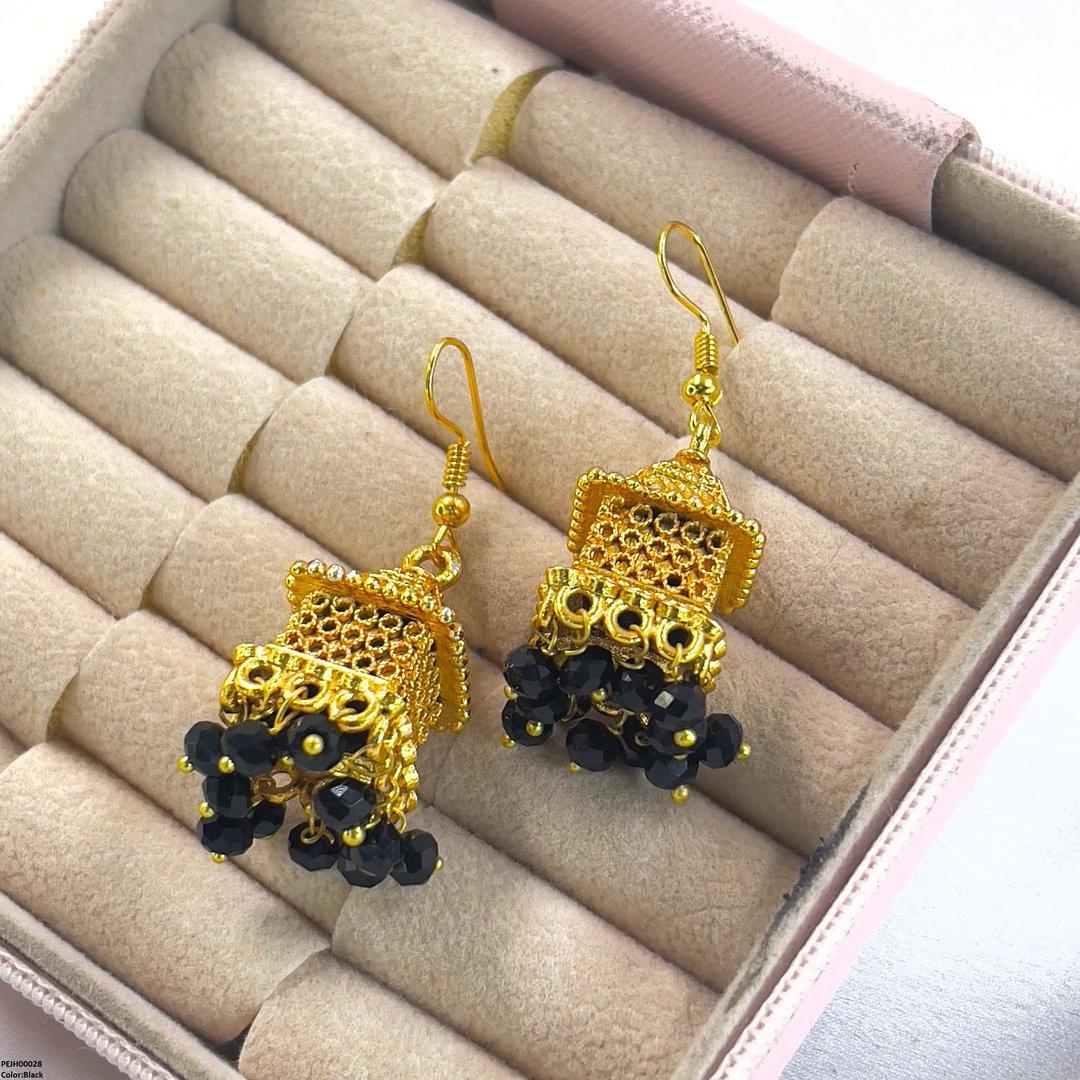 PEJH00028 FRN Traditional Square Jhumki - PEJH