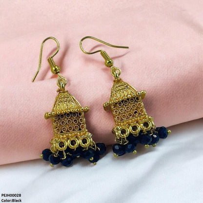 PEJH00028 FRN Traditional Square Jhumki - PEJH