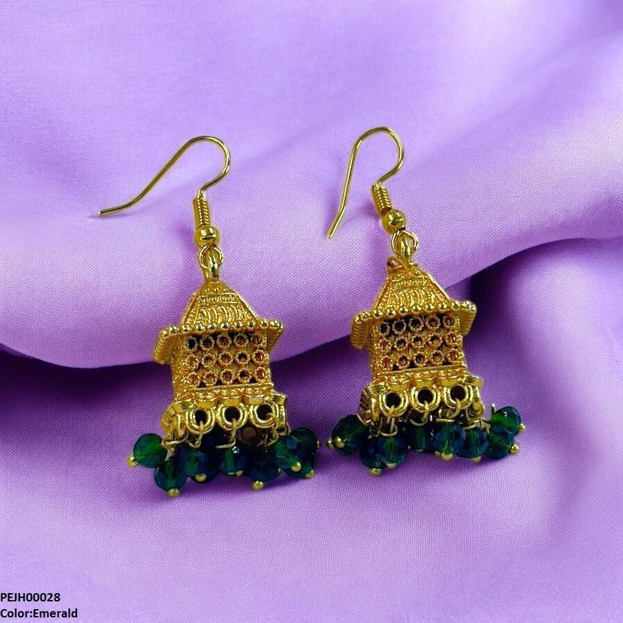 PEJH00028 FRN Traditional Square Jhumki - PEJH