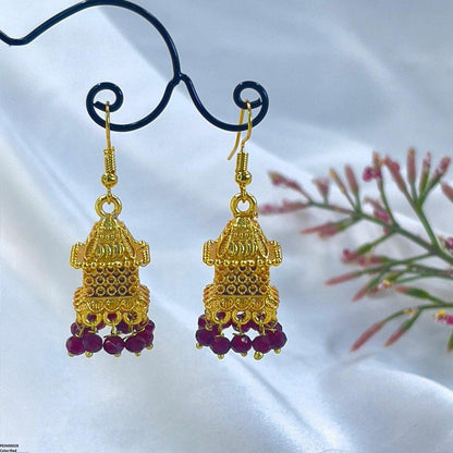 PEJH00028 FRN Traditional Square Jhumki - PEJH