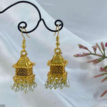 PEJH00028 FRN Traditional Square Jhumki - PEJH