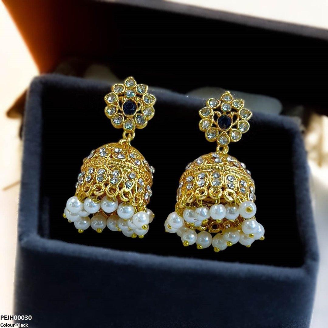 PEJH00030 MZM Flower Jhumki Drop - PEJH