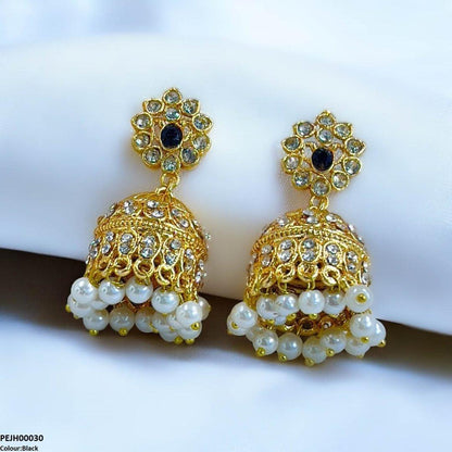PEJH00030 MZM Flower Jhumki Drop - PEJH