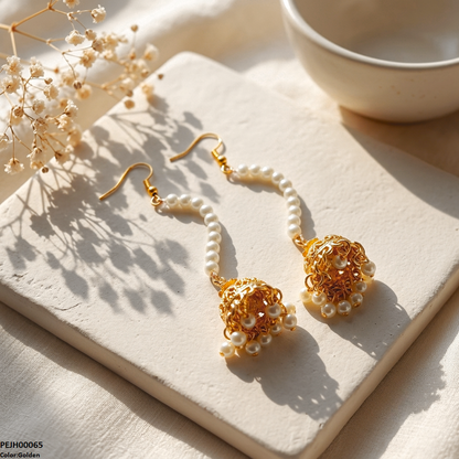 PEJH00065 ABD Bell Peral Drop Jhumki - PEJH