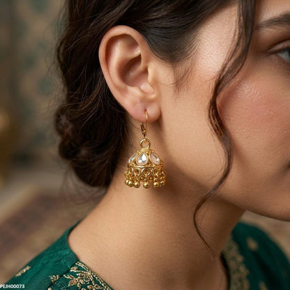 PEJH00073  SDQ Tear Pearl Drop Jhumki - PEJH