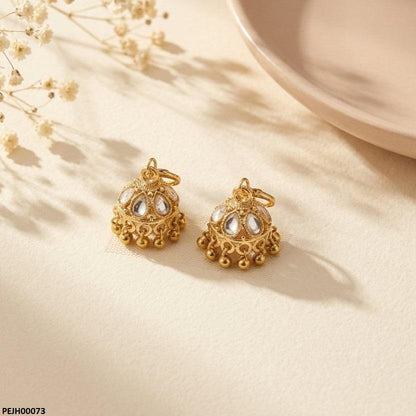 PEJH00073  SDQ Tear Pearl Drop Jhumki - PEJH