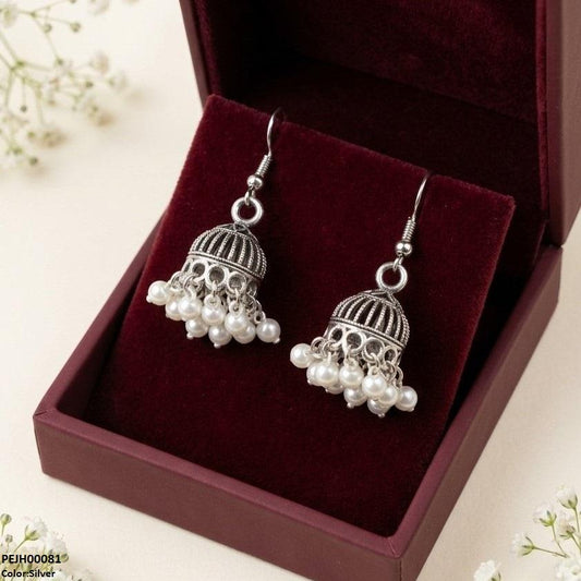 PEJH00081 ABD Round Pearl Drop Jhumki - PEJH