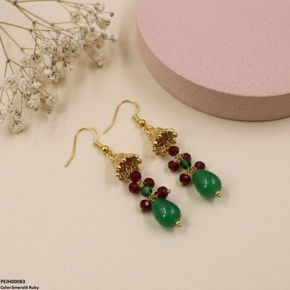 PEJH00083 MZM Round Pearl Drop Jhumki - PEJH