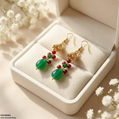 PEJH00083 MZM Round Pearl Drop Jhumki - PEJH
