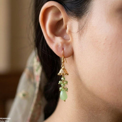 PEJH00083 MZM Round Pearl Drop Jhumki - PEJH